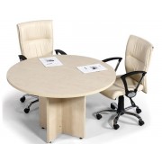 Diva Ofis Efor Toplantı Masası Yuvarlak Ahşap Ayaklı 